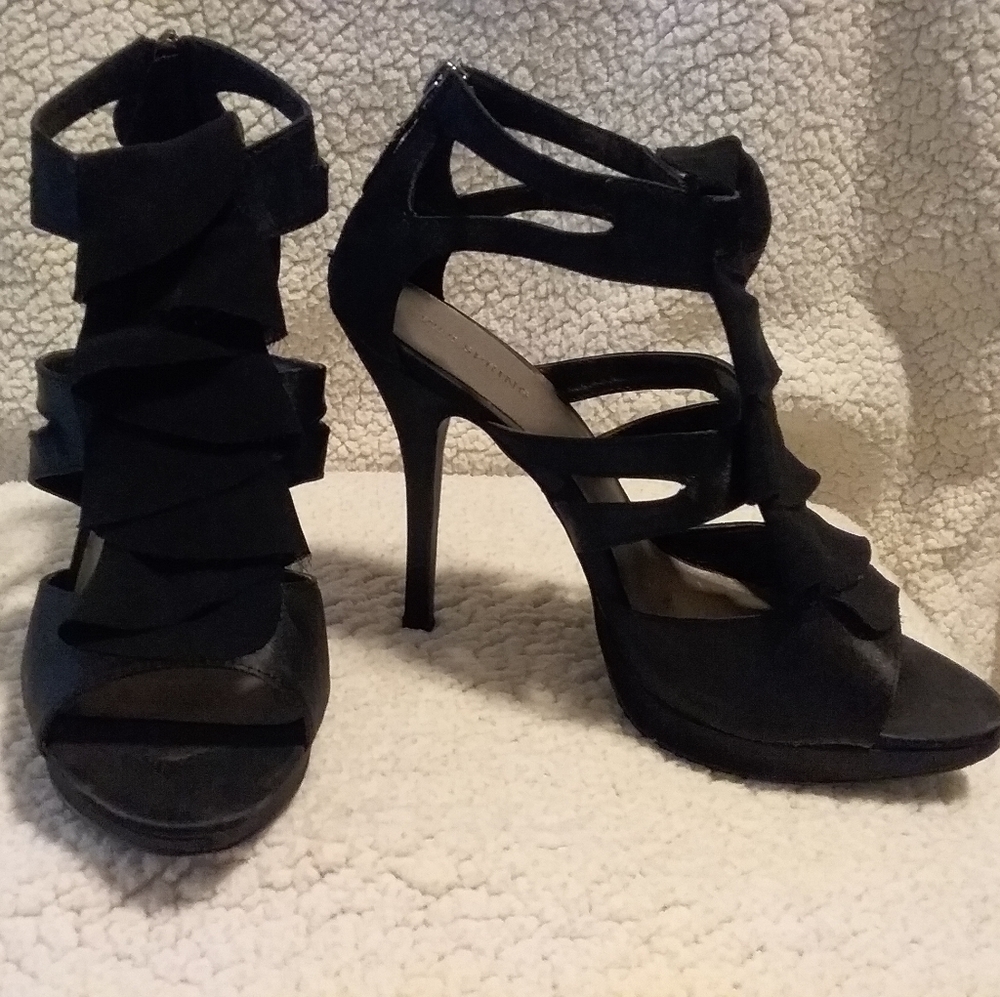 Call It Spring Black Heeled Sandals